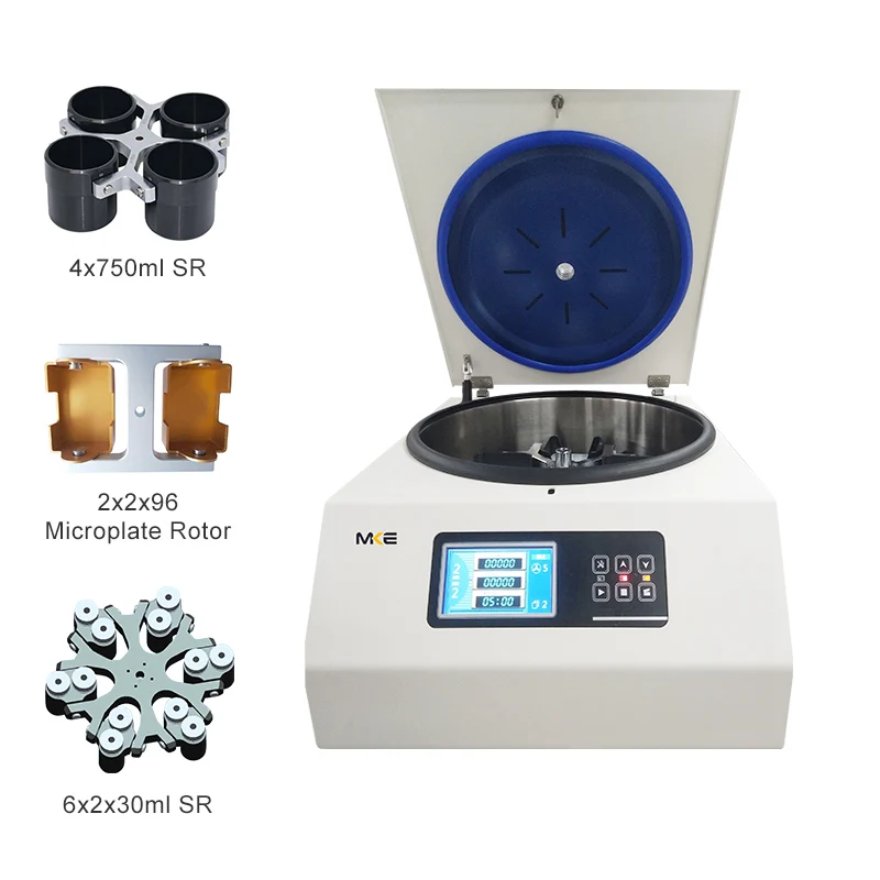 Низкая скорость benchtop лабораторная Центрифуга 4*750 мл центрифуга поворотного ротора с высокой производительностью