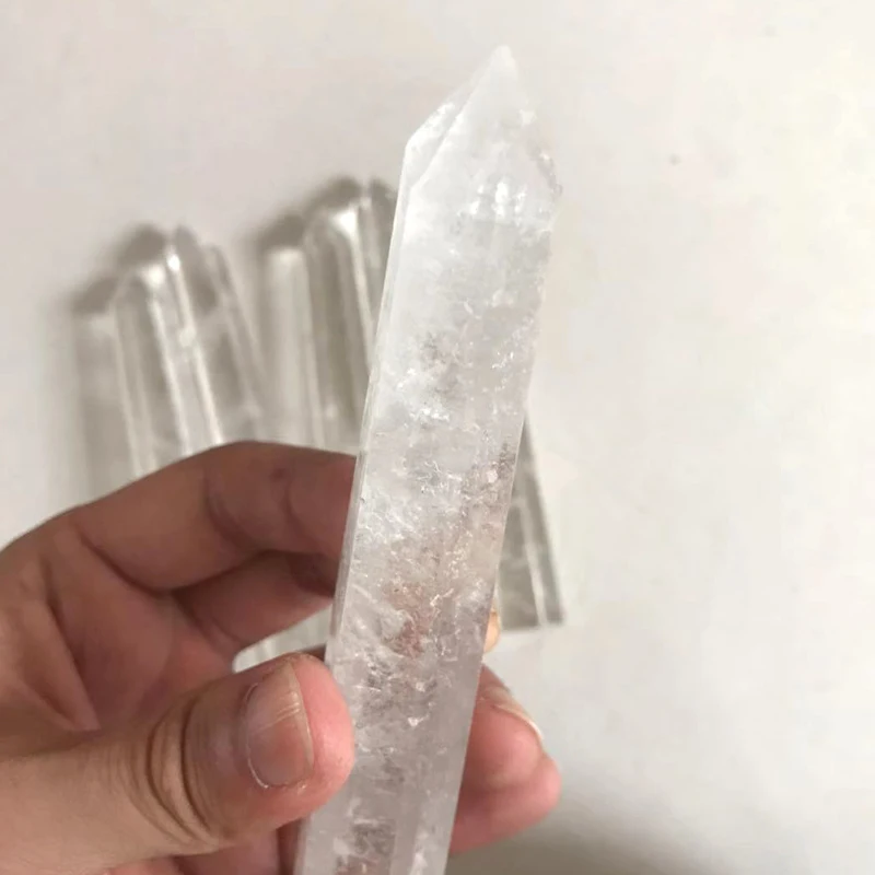 Wholesale hand carving natural clear quartz crystal point
