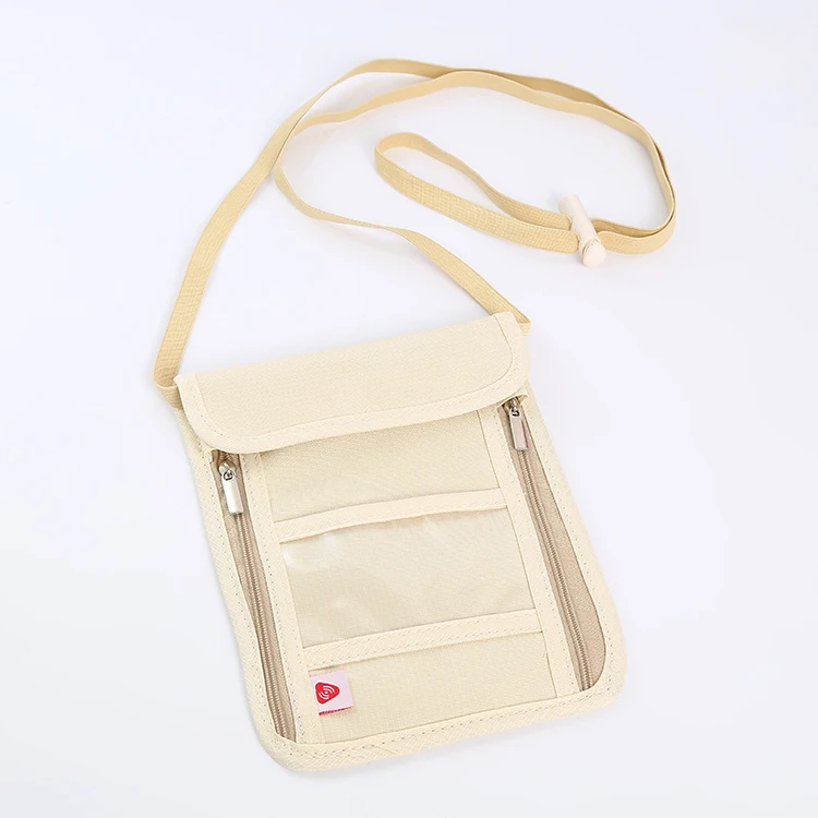 RFID Blocking Passport Holder Travel Neck Pouch Stash Wallet