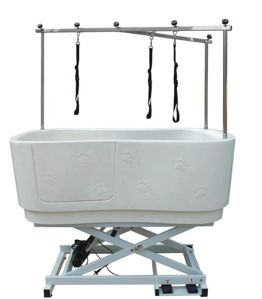 Elevated Plastic Dog Bathtub Spa Groom Bath Pet Tub For Large Pet