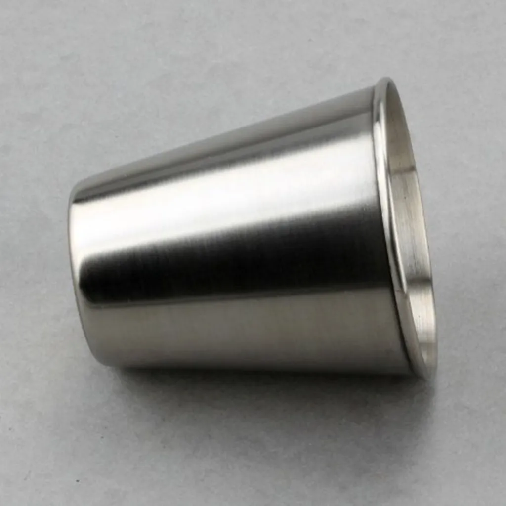 Rimless Stainless Steel  Single Wall Drinking Portable Cup Water Tea Cup Shot Glasses  For Bar