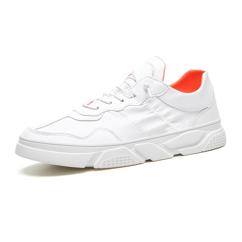 Men Shoes Spring Autumn Casual Leather Flat Shoes Lace-up Low Top White Male Sneakers tenis masculino adulto Shoes Nan