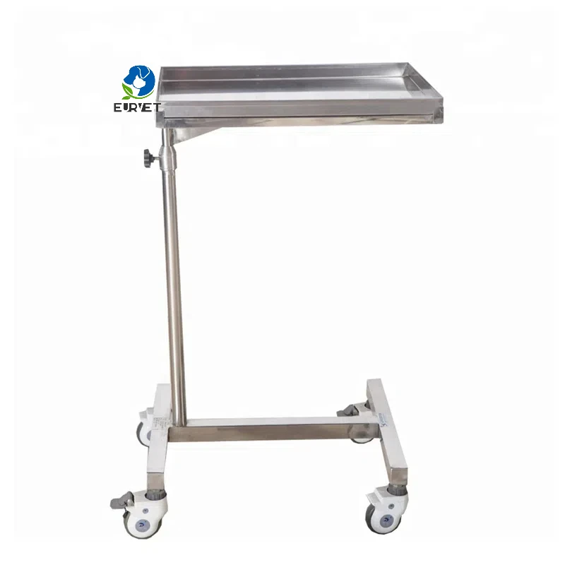 Eur Pet Manufacture Professional Veterinary Equipment Clinic Hospital 304 Stainless Steel Medical Trolley