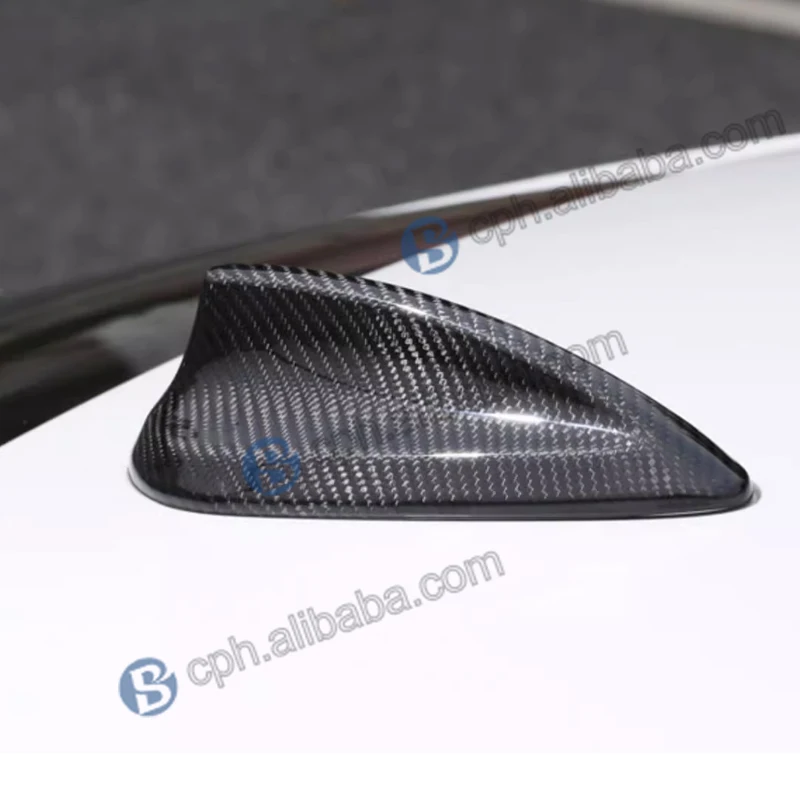 Car Replacement Black Carbon Fiber Shark Fin Antenna Cover For BMW 3 Series E90 M3