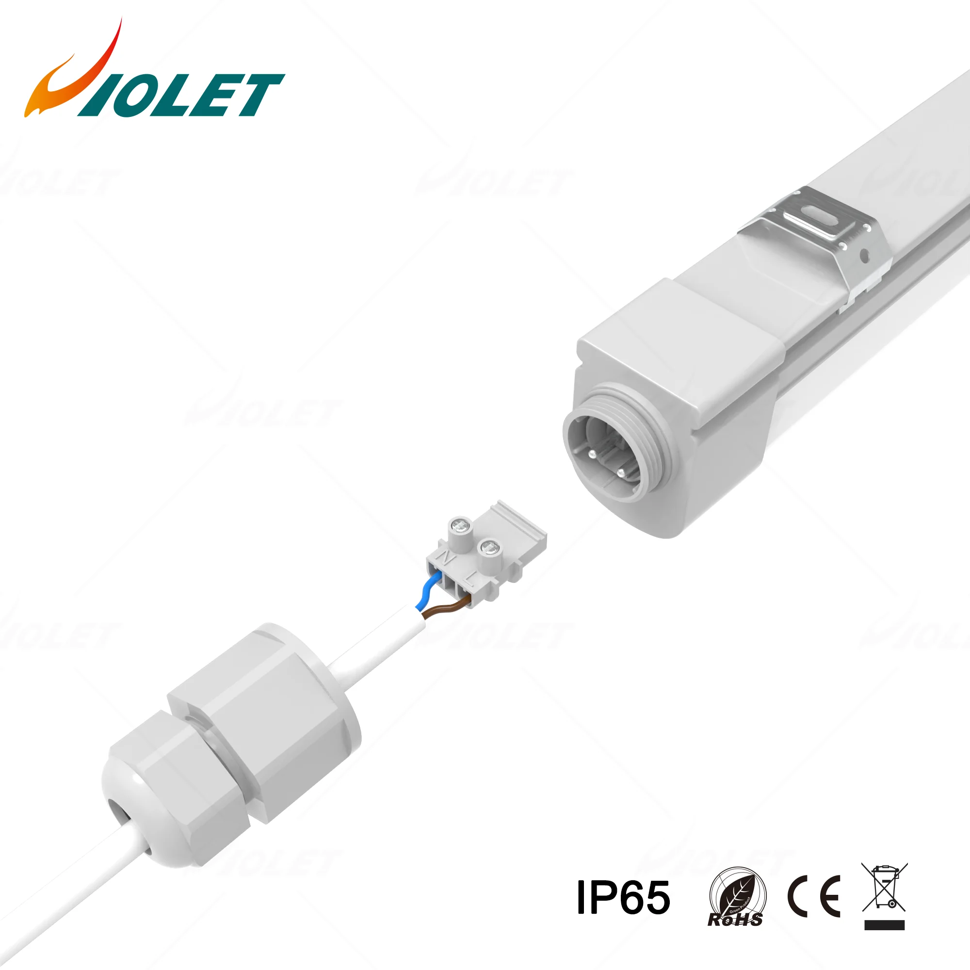 IP65 LED triproof batten свет с IK08 водонепроницаемое освещение линейный