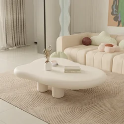 Hot Sell Nordic Modern Designer Cloud Shaped Coffee Table Irregular Small Apartment Living Room Furniture Cream Side Table