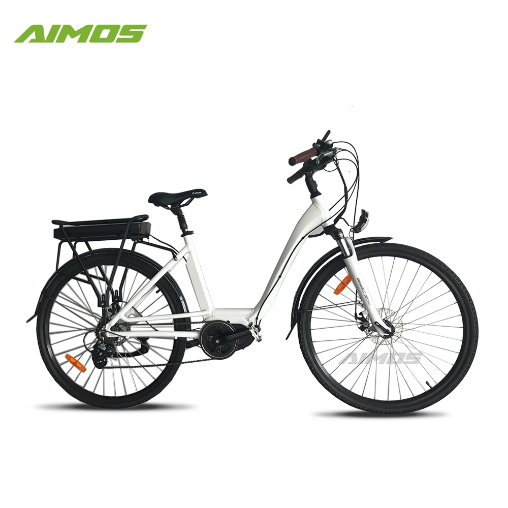 city urban town women lady girl step through electric bike ebike e-bicycle with 8fun bafang mid motor drive for sale