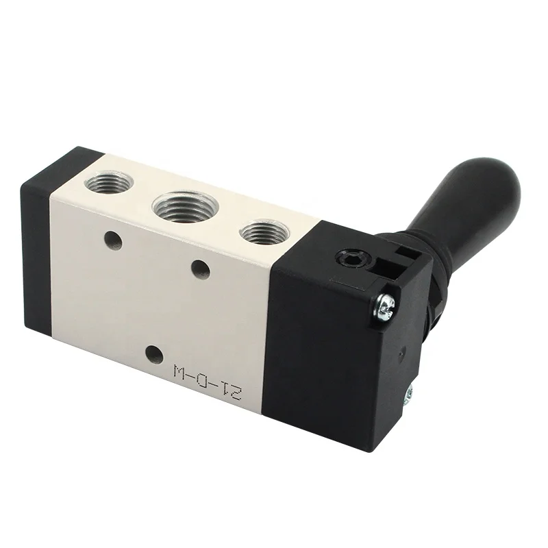 AIRTAC ISOVG32 Hand lever valve 5/3way hand mechanical valve pneumatic switching element 5/2way hand valve