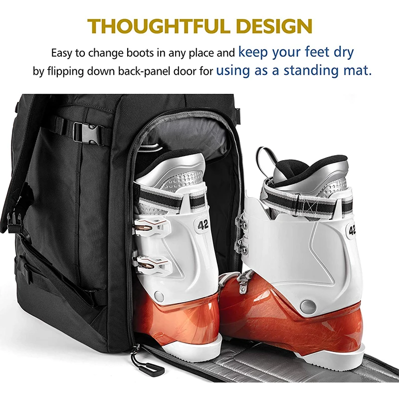 Hot Selling Ski Boot Bag Ski Boot Travel Backpack for Skis Helmet Snowboard Accessories