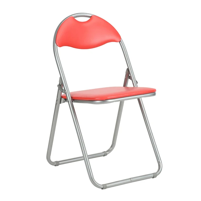 Factory Supply Vinyl Cushioned Metal Folding Chair For Home Office