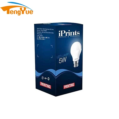 Customized LED Table Lamp Packaging Boxes Energy Saving Light Bulb Printing Packaging Art Paper Paper Box