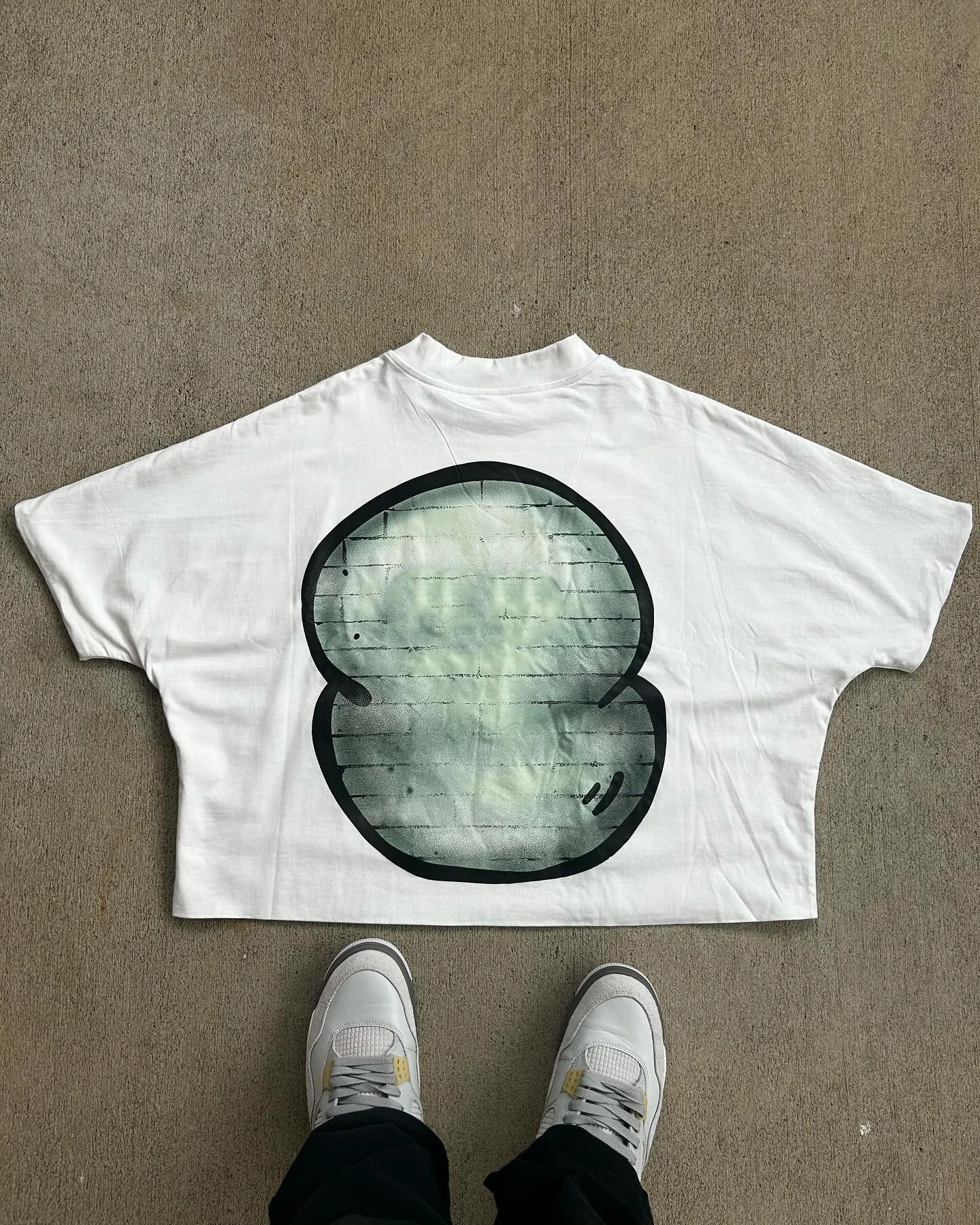 Yingling custom mock neck t shirt oversized drop shoulder of f white t-shirts for men big and tall camiseta boxy t shirt