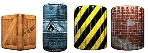 Paintball Inflatable Bunkers Battle zone Battle Royale Set  Compatible with Nerf Laser X, X Shot and Boomco