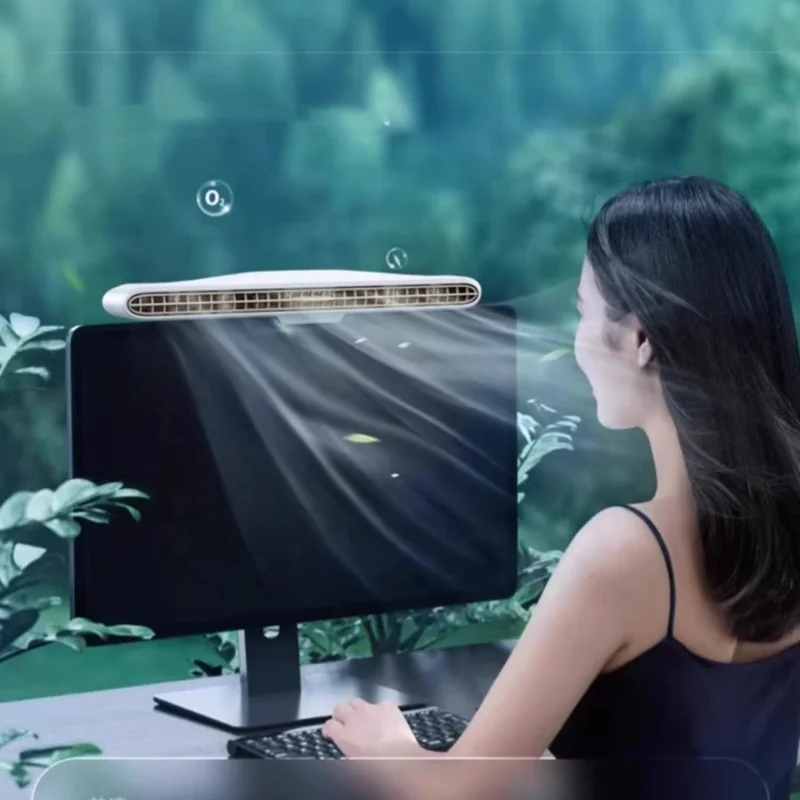 USB Monitor Clip On Computer Fan Laptop Screen Air Cooler Angle Speed Adjustable Personal Cooling Fan for Home Office Gaming