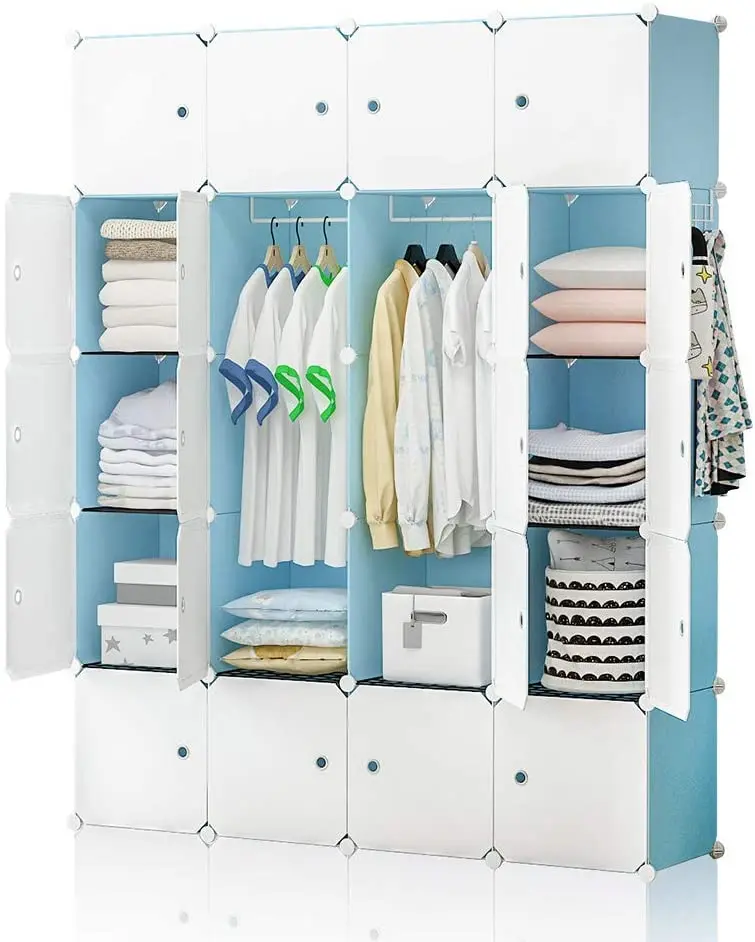 Wardrobe Closets plastic Cube Storage Organizer Fee Combination Toy Cabinet