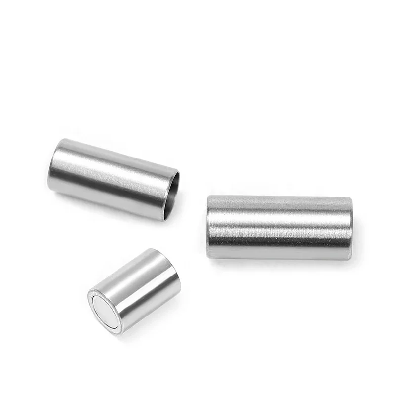 VEROMCA 3/4/5/6mm Wholesale Stainless Steel Clasp Leather Cord Clasp Jewelry Accessories