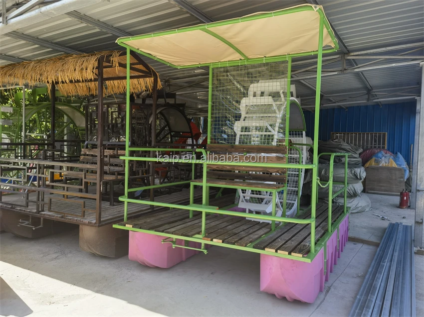 Plastic wheel pedal boat anti-corrosion wood paint environmentally friendly pontoon water pipe inflatable floating pad dock