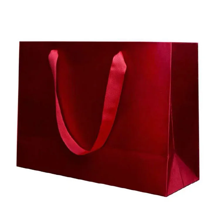 
custom luxury paper packaging hand bags high quality customized paper shopping bag black 