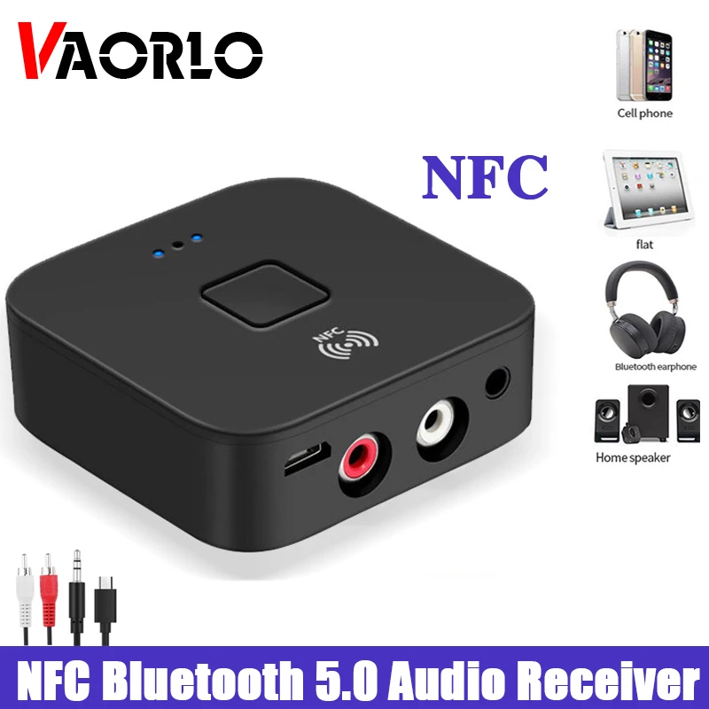 5,0 аудиоприемник VAORLO NFC 3,5 мм