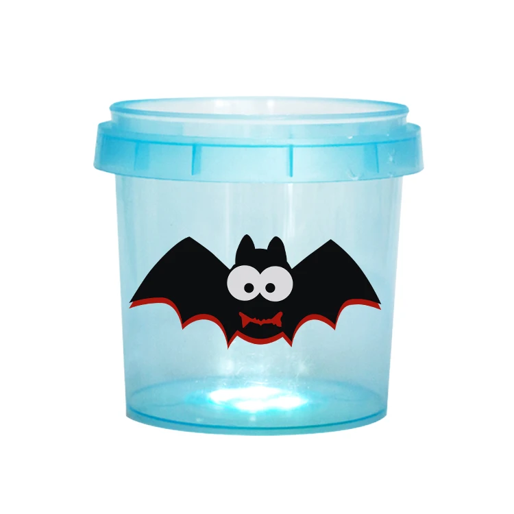 clear plastic packaging round buckets with lids