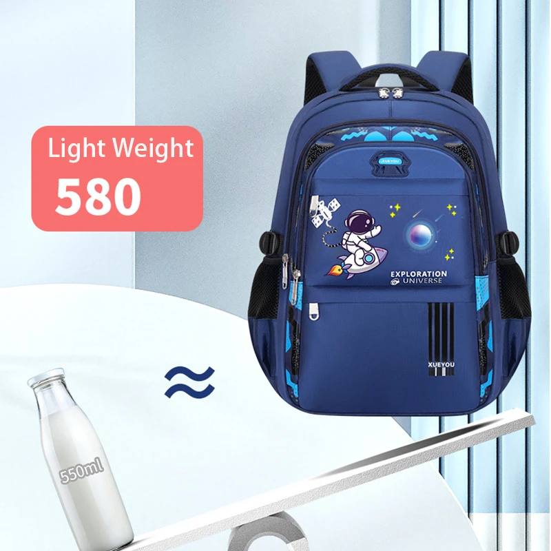 OEM Printed Kids Backpack Primary School Student Children Astronaut School Bags For Boys