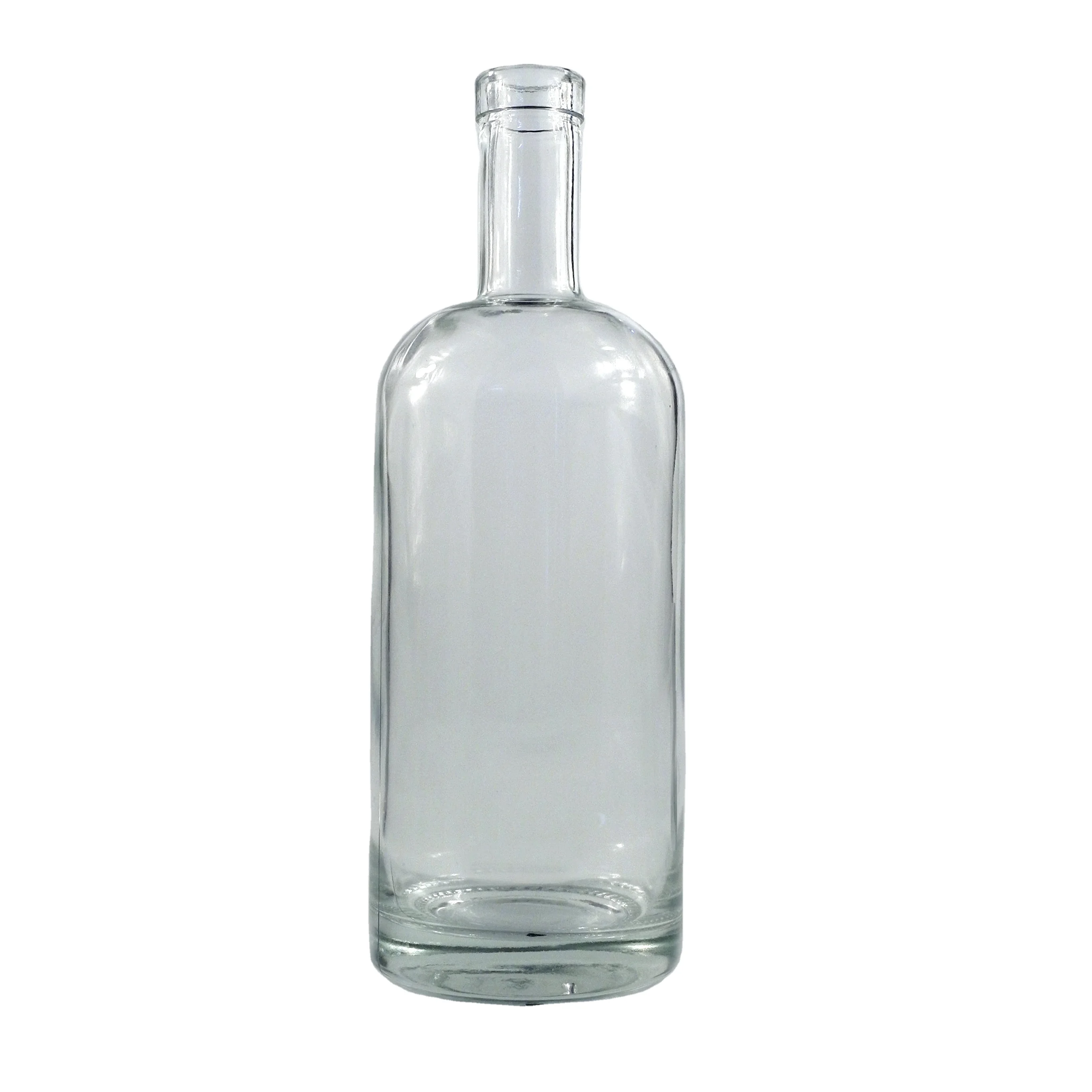 Luxury Custom 500ml 750ml Volcano Bottom Glass Bottle for Liquor Wine Spirit Vodka Whisky Gin Brandy Xo with Cap wooden cork