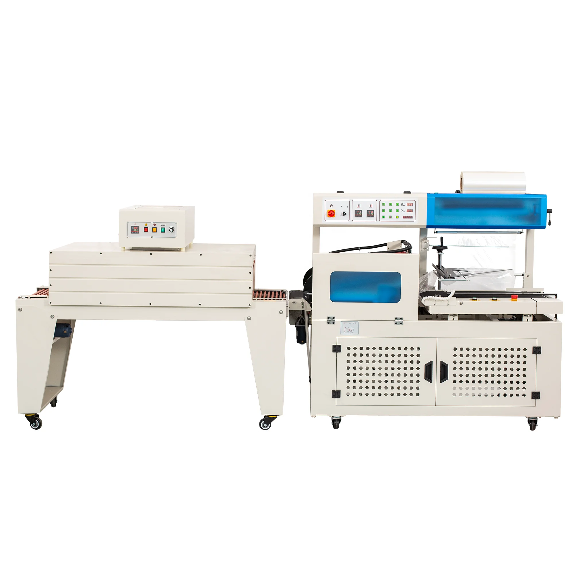 Low price DQL5545D Automatic L-bar Sealer L type sealing packaging machine and DSB4522 Shrink Tunnel Packager