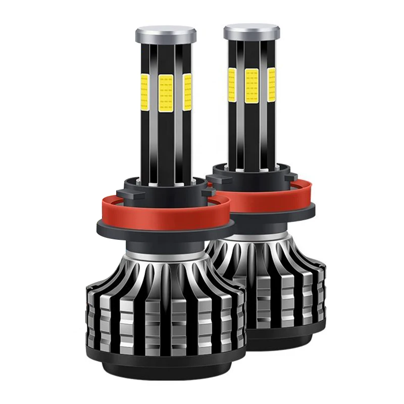 New High Lumens Cob 9005 9006 H11 canbus led light car D8 Led Headlight 12v 6 8 10 sides 9005 9006 H7 H11 H4 led headlight bulb