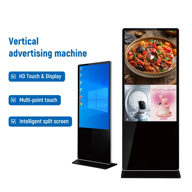 43 Inch Digital Signage Digital HD Smart Restaurant Stand Vertical Advertising Machine 1080P Video Display Screen