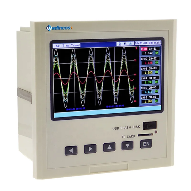 MPR4200: industrial Programmable Universal Digital 6/8/12 Channel Paperless Pressure Chart Recorder with Relay+Ethernet TCP/IP