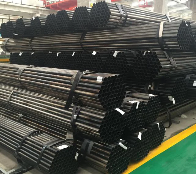 Good price  galvanized structure pip Erw Carbon Black iron pipe in tianjin