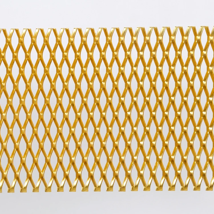 Expanded Metal Ceiling Tiles Absorbing Sound Lower Noisy Ceiling Mesh