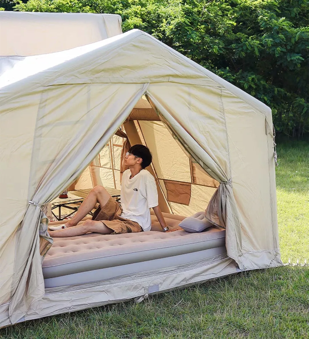 Four Season Outdoor Large Inflatable Air House Tent With Mesh Window & Doors