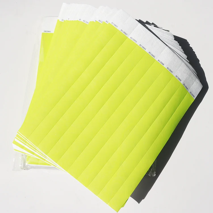 Kofei Event Ticket Disposable Festival Music Concert One Time Use Paper Wristband Bracelet