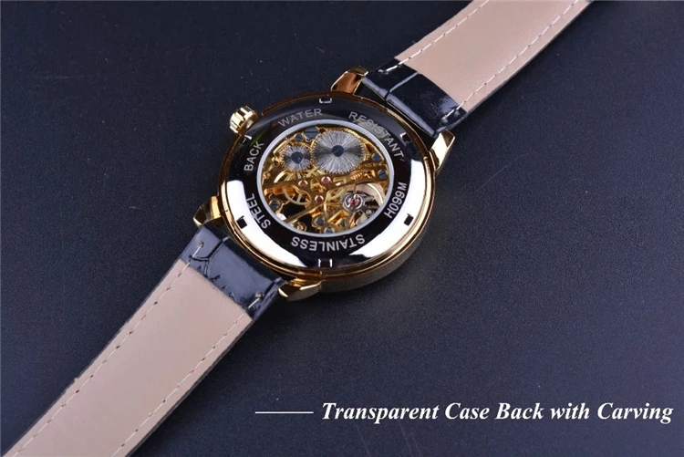 FORSINING GMT838 Men Wrist Luxury Stainless Steel Wristwatch Skeleton Automatic Mechanical Watch
