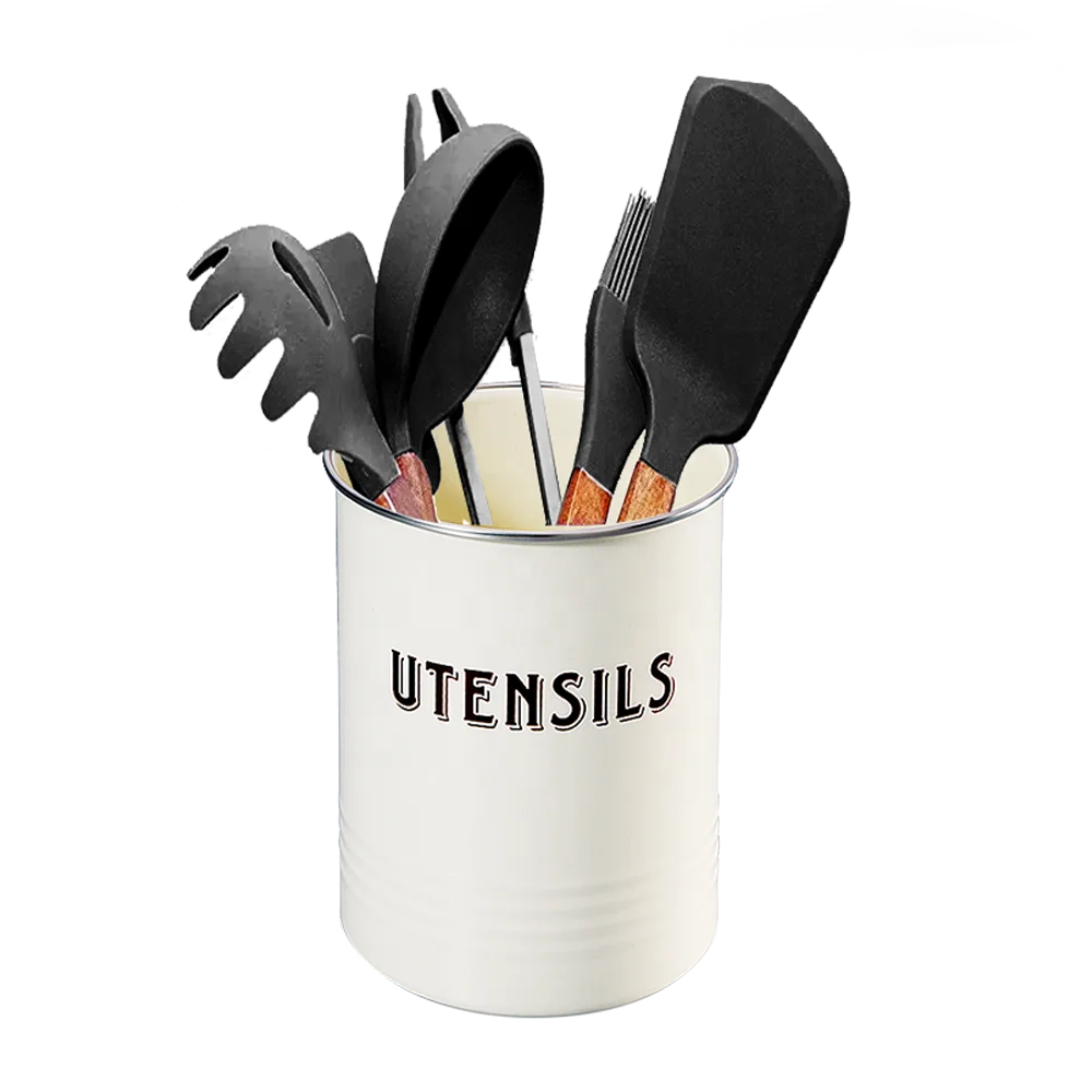 Metal Utensils Tools Holder Spoon Holder silicone Kitchen cooking Utensils set