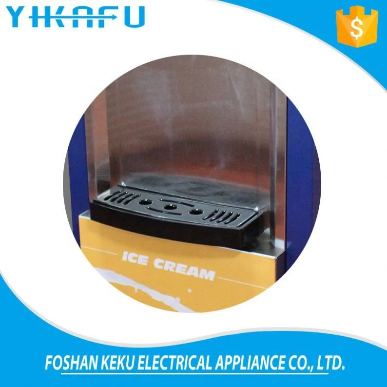 Commercial Automatic Snack Table Top Three Flavors Soft Serve Filling Ice Cream Making Machine For Sale