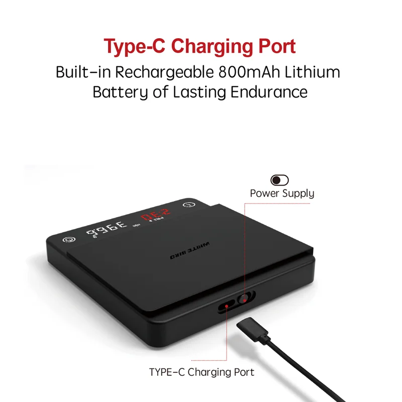 2024 Hot sell Factory Developed & Produced coffee scale LED Hidden Display Screen coffee scale with timer coffe scale digital