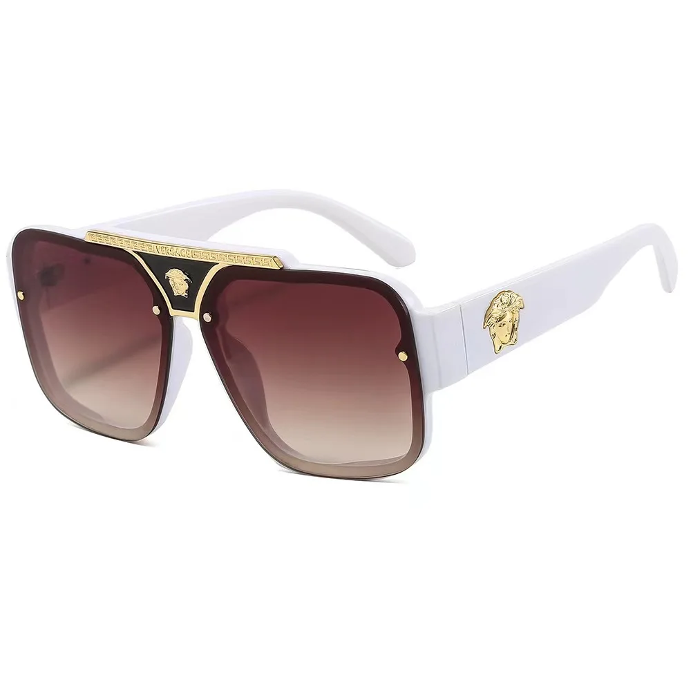 High Quality Unique Summer Glasses Shades Italian Branded Designer Sun Glasses Fashion Square Frame Luxury Sunglasses Men 2024