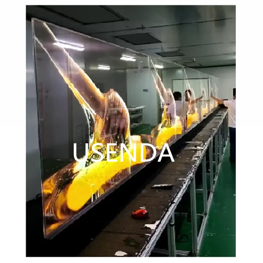 77 Inch Ultra Thin see Through Screen OLED Display Transparent Touchscreens