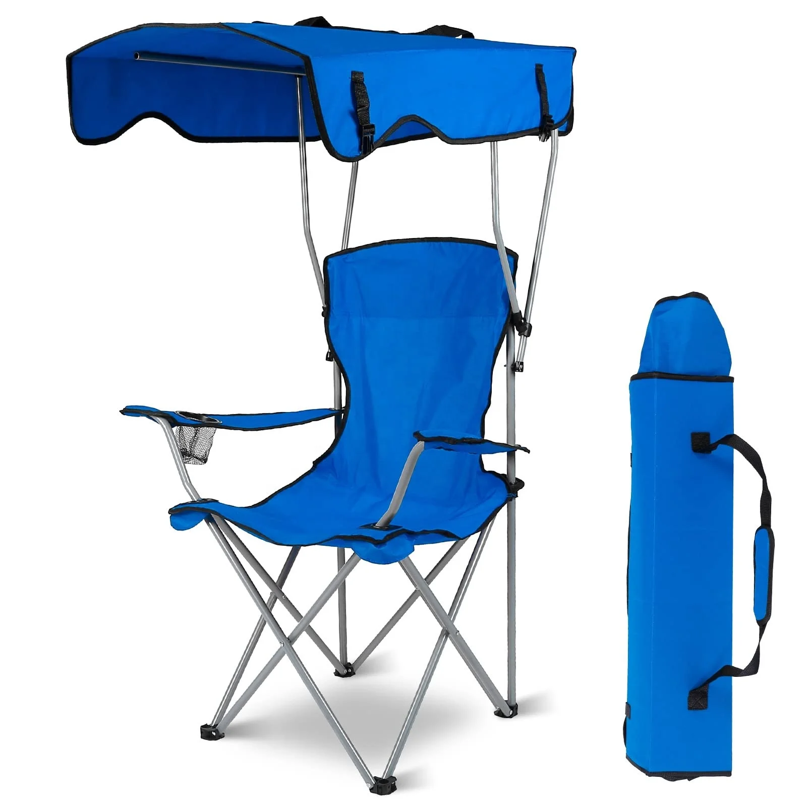 portable backpack rod holder Shade Recliner foldable folding Outdoor camping fishing canopy chairs with canopy umbrella