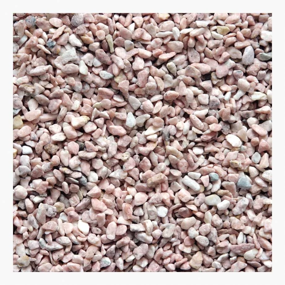 pink color mini aggregate stone rock crushed stones crystal