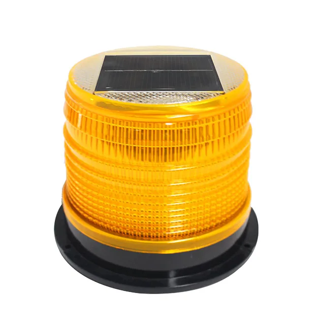 Yellow Flash Vehicle Led Solar Revolving Traffic Lamp Flashing Traffic Emergency Warning Light Wireless Strobe Light Warning