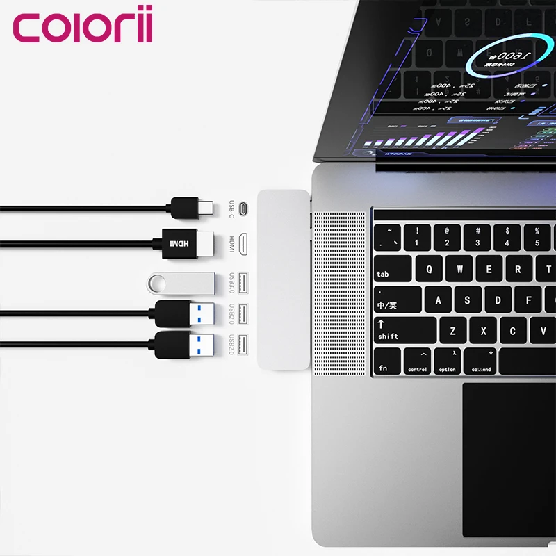  Док-станция USB C Hub Thunderbolt 3 с HDMl Data для MacBook Macbook Pro Air 2020 и новая микросхема