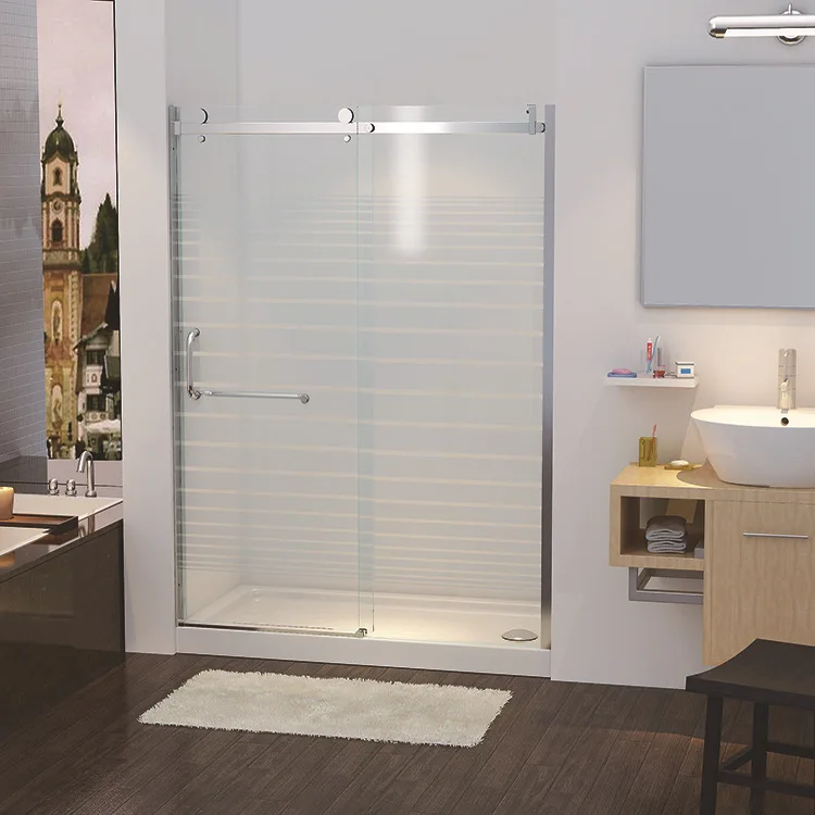 European Folding Frameless shower Enclosure Glass Shower Doors Ce Certified Pivot Shower door For Bathroom