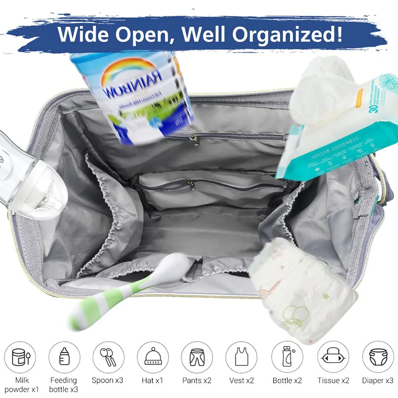 High quality Portable diaper backpack with Large Capacity Best Travel Bag Backpack for Moms Dads nappy bag