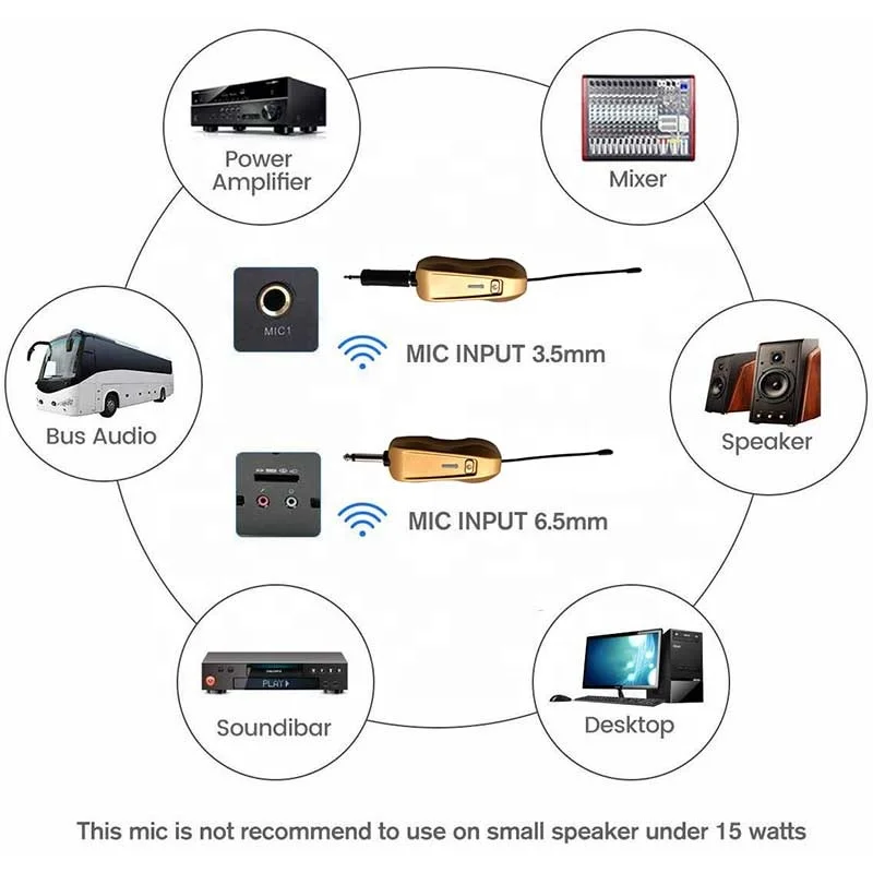 UHF handheld Karaoke universal wireless microphone with receiver
