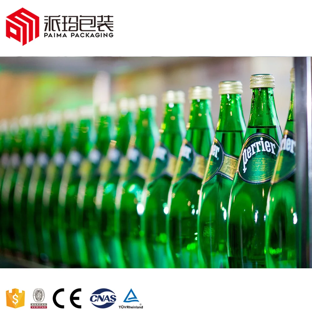 Automatic Champagne / sparkling wine / whiskey / Red Wine Glass Bottle Filling Line Machine