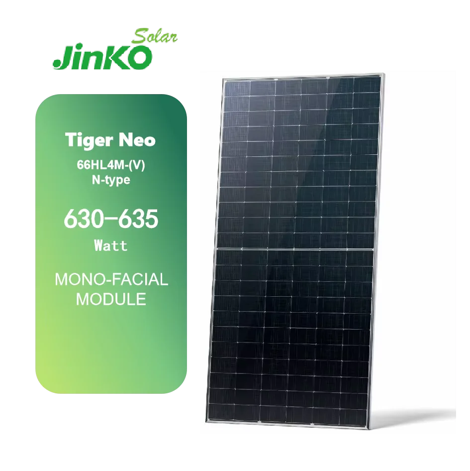 Jinko Tiger Neo 66HL4M-(V) N-Type одиночное стекло 610W 615W 620W 625W 630W 635w Уровень 1 Моно панели солнечных батарей