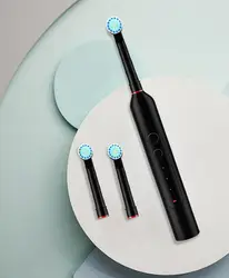 Sonic 360 Round Head Electric Toothbrush IPX7 Waterproof Rechargeable Rotary Electric Toothbrush with 2 Brush Heads